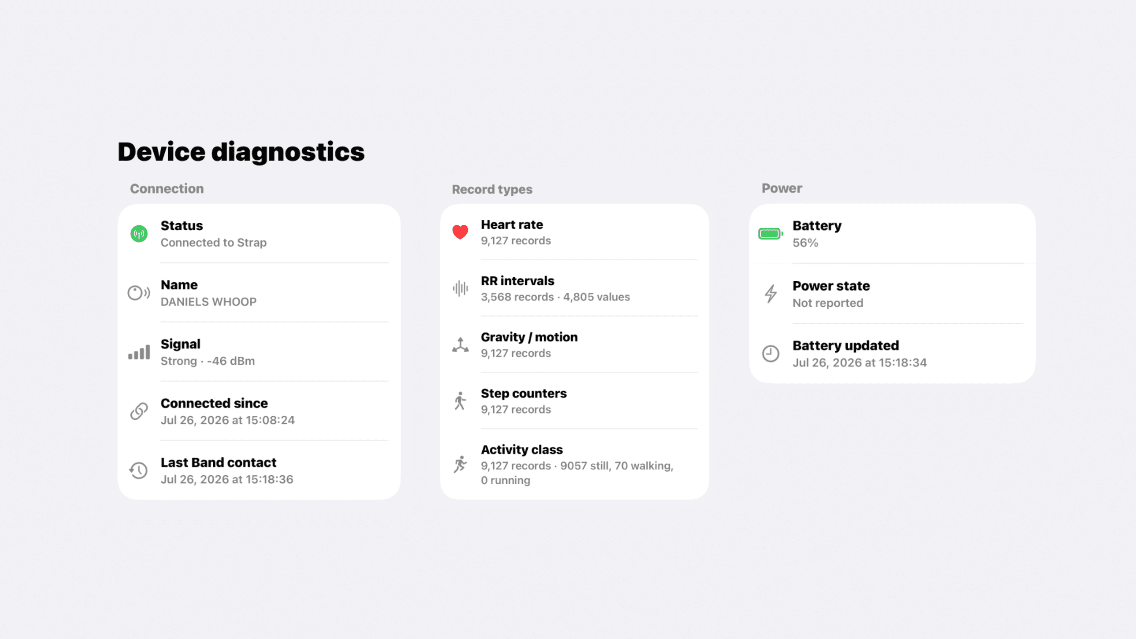 Device diagnostics