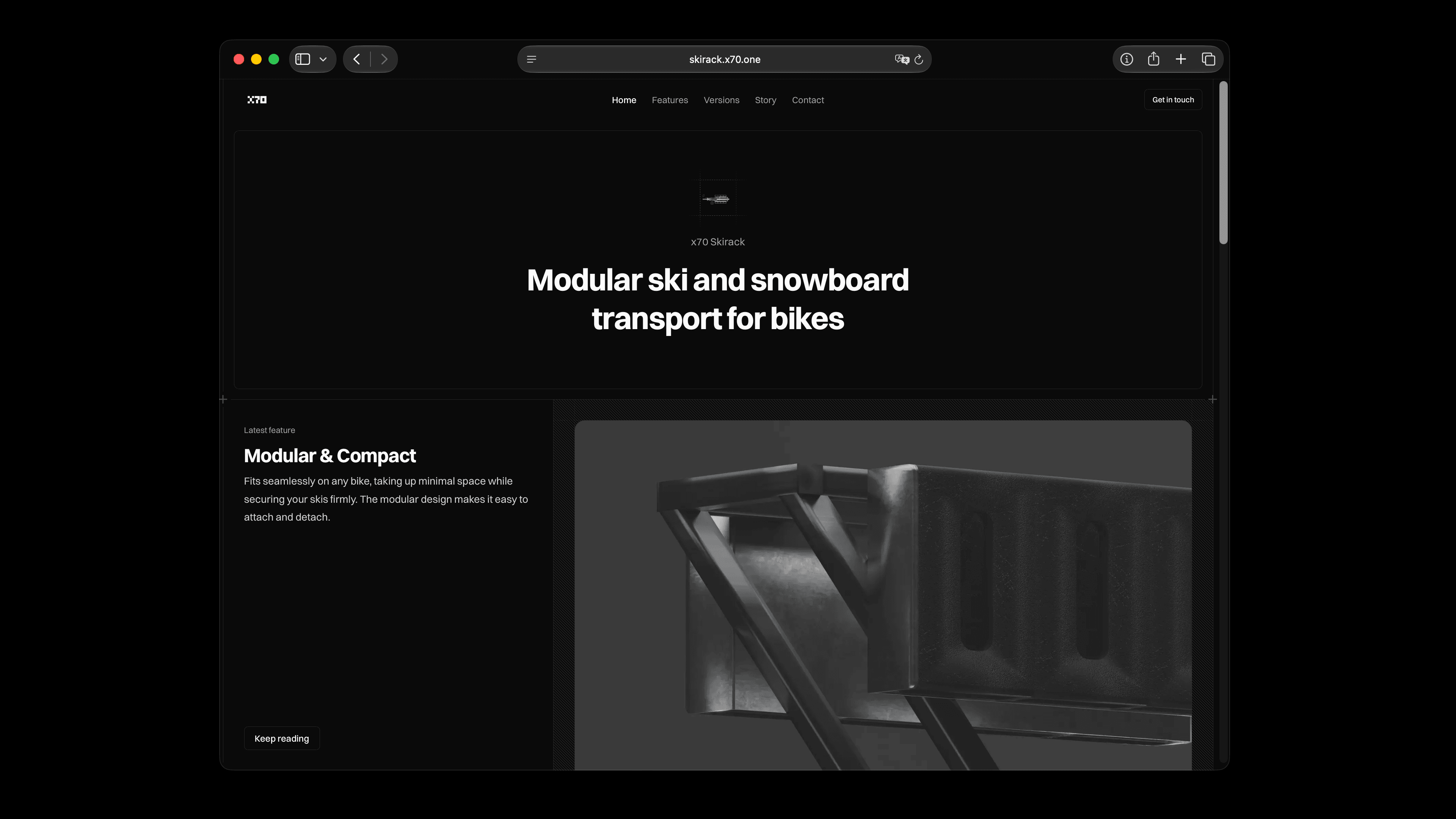 Skirack marketing site