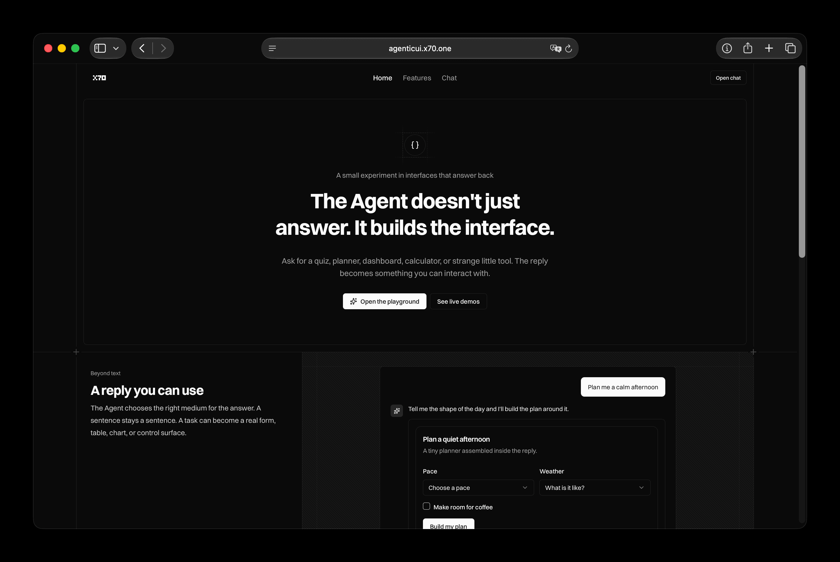 Preview of Agentic UI